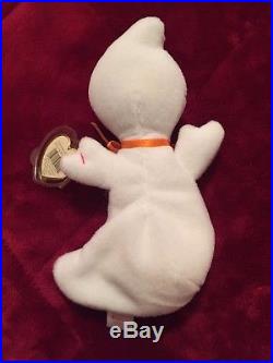 TY Beanie Baby Spooky the Ghost Retired 1995 Rare Errors
