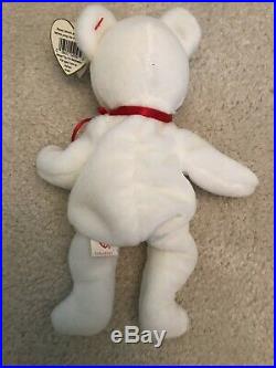 TY Beanie Baby VALENTINO THE BEAR ORIGIINAL 1994 With Tag Errors Brown Nose RARE