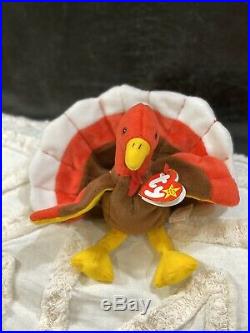 TY Beanie Beanies Gobbles Turkey Super Rare Mint With Tags! Retired