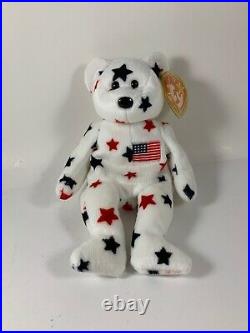 GLORY the Star Bear 1997 Date of Birth July 4 NWT TY Beanie Baby 8.5 inch 