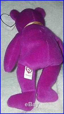 TY Inc BILLIONAIRE BEAR #13 Beanie Baby Signed Mint with tags SIGNED rare