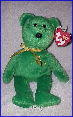 TY Inc BILLIONAIRE BEAR #15 Beanie Baby Signed Mint with tags SIGNED rare