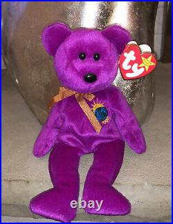 TY Millenium Bear Beanie Baby With Error! Rare! 1999