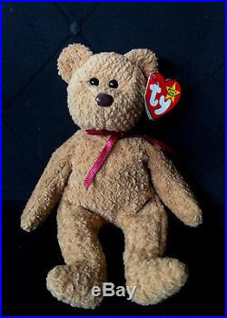 TY Original CURLY Bear Beanie Baby RARE COLLECTIBLE Unique Errors Beenie Babies