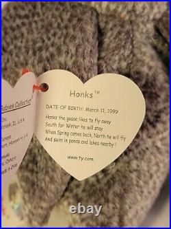 TY RETIRED RAREBeanie Baby HONKS with TAG ERRORS