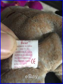 TY Signature Bear 1st Gen 1999 BEANIE BABY ULTRA RARE MINT With Tags RETIRED Error