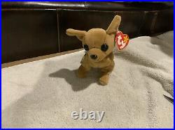 Tiny the chihuahua beanie baby with errors. Rare