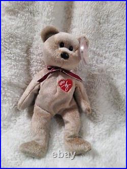 Ty 1999 Signature Bear Beanie Baby With Tag errors super rare