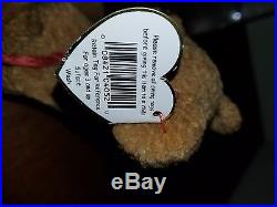 Ty Beanie Babie Curly the Bear Retired and VERY RARE with 9 ERRORS