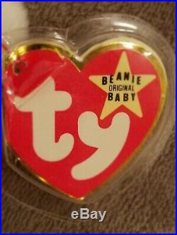 Ty Beanie Babies 1994 VALENTINO WITH ERRORS EXCEPTIONALLY RARE WHITE STAR P. V. C