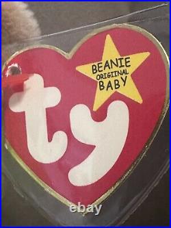 Ty Beanie Babies 1996 Peace Bear Rare Retired Tag Error Spelling Original