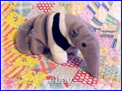 Ty Beanie Babies Baby Ants the Anteater Retired Rare with Errors Pellets 1997