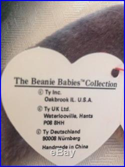 Ty Beanie Babies CLAUDE the Crab, PVC Pellets 1996 1st Edition, Korea VERY RARE