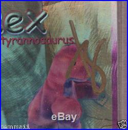 Ty Beanie Babies Card Rex The Tyrannosaurus Signed 1/1 Rare
