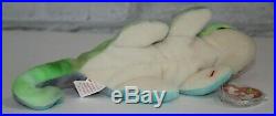 Ty Beanie Babies Collection 1997 IGGY Iguana Neon Tie Dye ERRORS RARE Retired