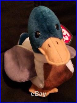 Ty Beanie Babies Collection Jake (The Duck-Rare-1 Error) MINT CONDITION
