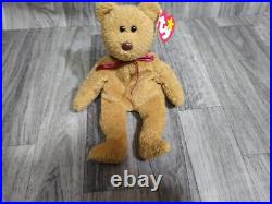 Ty Beanie Babies Curly The Bear Plush RARE, Errors Birth 1996 Tag'93