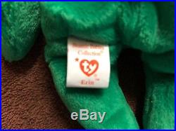 Ty Beanie Babies Erin 1997 Rare Retired With Tag Errors Excellent Condition
