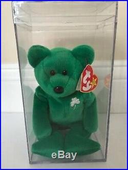 Ty Beanie Babies Erin Bear Green ShamrockRetired, Rare, Vintage, Collectable