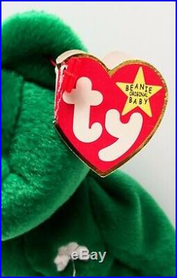 Ty Beanie Babies Erin The Irish Bear Extremely Rare With Errors MT-NWT VTG 1997