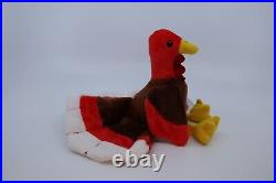 Ty Beanie Babies Gobbles Turkey 1996 RARE, ERRORS (Excellent, Retired, Baby)