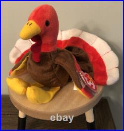 Ty Beanie Babies Gobbles Turkey 1996 RARE, Excellent, Retired, Baby