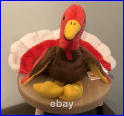 Ty Beanie Babies Gobbles Turkey 1996 RARE, Excellent, Retired, Baby