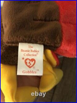 Ty Beanie Babies Gobbles Turkey 1996 RARE, Excellent, Retired, Baby