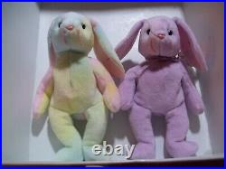 Ty Beanie Babies HIPPIE & FLOPPITY 90's PEPellets and TagErrosr Rare Retired