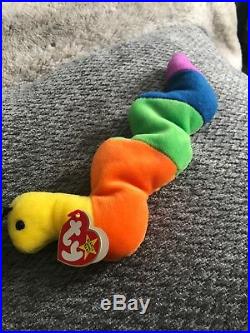 Ty Beanie Babies Inch Worm Rare With Errors PVC Pellets Retired