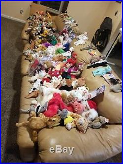 Ty Beanie Babies Lot 125+ Bears RARE 100% with TAGS non smoking no stains MINT