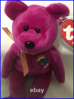 Ty Beanie Babies Millennium Bear With Misspellings And Errors RARE