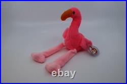Ty Beanie Babies Pinky Pink Flamingo 1996 RARE, ERRORS (Retired, Baby) #4072