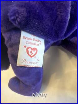 Ty Beanie Babies Princess Bear Toy 1997 rare error