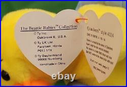 Ty Beanie Babies Quackers ERRORS RARE- PVC PELLETS 6 RETIRED (4024)