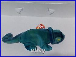 Ty Beanie Babies Rainbow the chameleon (green/blue). VERY RARE. 1997 Baby