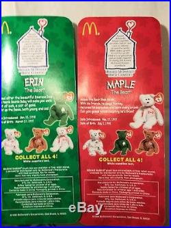 Ty Beanie Babies Rare McDonald's Collectors 4 Teenie Special International Set