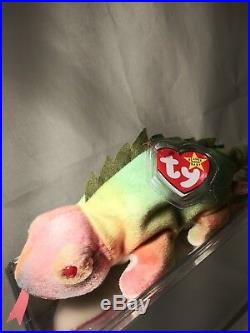 Ty Beanie Babies Rare Retired Iggy the Iguana w Tag ERRORS PVC 1ST EDITION