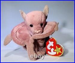 Ty Beanie Babies Retired Batty Brown Bat 1996 with Tag RARE ERRORS PVC Pellets