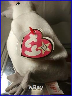 Ty Beanie Babies Retired KUKU w ULTRA RARE WHITE STAR Tag Error PVC 1st EDITION
