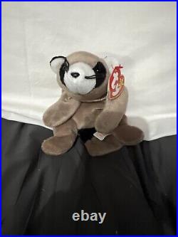 Ty Beanie Babies Ringo Raccoon 1995 RARE, ERRORS (Retired, Baby)