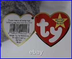 Ty Beanie Babies Slippery Gray Grey Seal 1998 1999 RARE, ERRORS Retired Baby