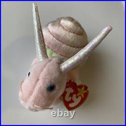 Ty Beanie Babies Swirly the Snail (0008421042494) RARE with Tag Errors