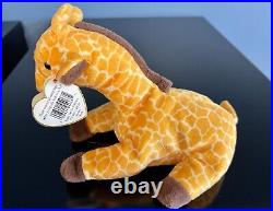 1995 Ty Beanie Babies Twigs the Giraffe PE pellet Mint w/ Tag 