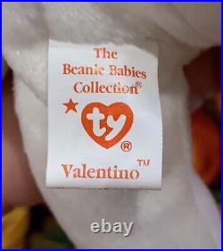 Ty Beanie Babies Valentino RARE Brown Nose 93/94 Mint New Tags