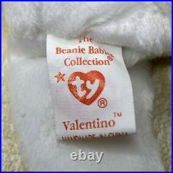 Ty Beanie Babies Valentino The Teddy Bear 1994 Retired, Rare & Has Errors