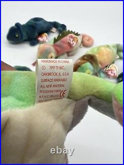 Ty Beanie Babies, Various Colors! Iggy & Rainbow, Many Errors! Rare Tie Dye PVC