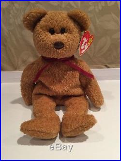 Ty Beanie Baby 1993 CURLY BEAR with very rare collectible hang tag error-NEW
