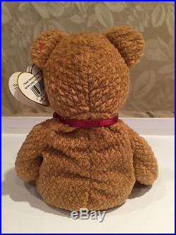 Ty Beanie Baby 1993 CURLY BEAR with very rare collectible hang tag error-NEW