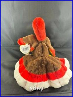 Ty Beanie Baby 1995 Gobbles the Turkey (Retired) PVC. Rare Errors. Mint Cond